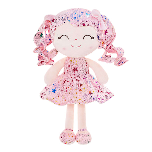 Gloveleya 12-inch Personalized Glitters Stars Girl Doll Pink