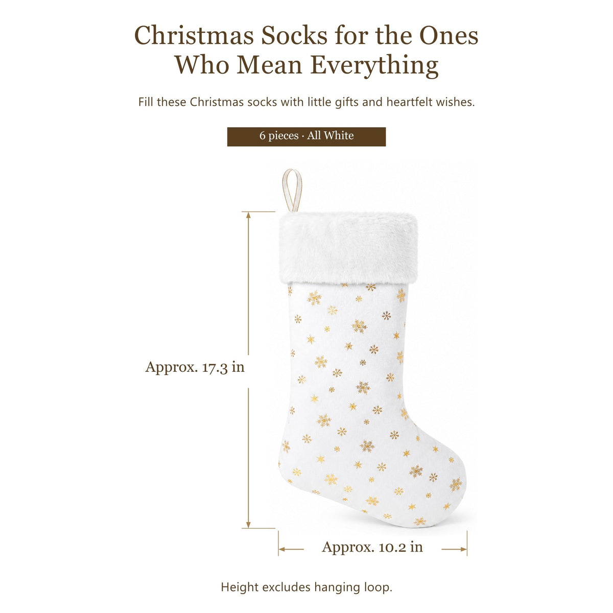 Gloveleya White Christmas Stockings – Set of 6 - Gloveleya Official