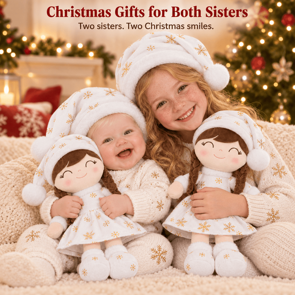 Gloveleya White & Gold Christmas Doll Gift Set – 5 Pieces - Gloveleya Official