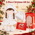 Load image into Gallery viewer, Gloveleya White & Gold Christmas Doll Gift Set – 5 Pieces - Gloveleya Official
