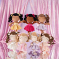 Cargar la imagen en la vista de la galería, Gloveleya 9-inch Personalized Plush Curly Ballet Girl Dolls Backpack Champagne Pink Ballet Dream
