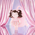 Load image into Gallery viewer, Gloveleya 9-inch Personalized Plush Curly Ballet Girl Dolls Backpack Champagne Pink Ballet Dream
