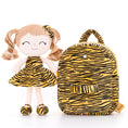 Load image into Gallery viewer, Personalized Gloveleya Curly Doll Backpack with Tiger Costume Doll 9 inches - Gloveleya Offical
