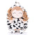 Personalized Gloveleya Curly Doll Backpack with Cow Costume Doll 9 inches