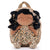 Personalized Gloveleya Curly Doll Backpack with Leopard Costume Tanned Doll 9 inches - Gloveleya Offical