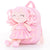 Personalized Goveleya Curly Girl Dolls Pink Star Doll Backpack 9inches - Gloveleya Offical