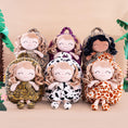 Bild in Galerie-Betrachter laden, Gloveleya 9-inch Personalized Plush Curly Animal Dolls Backpack Cow
