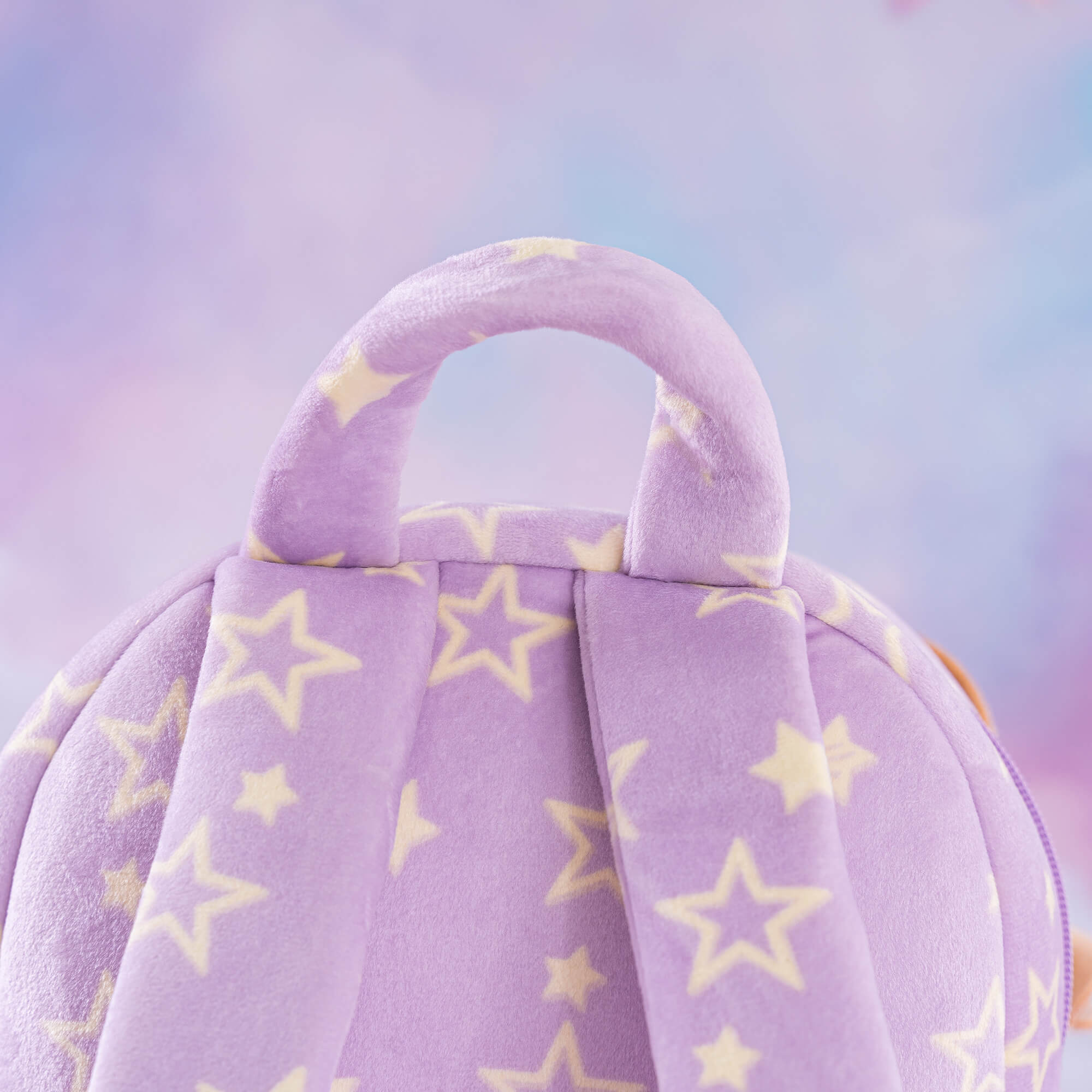 Gloveleya 9-inch Personalized Plush Curly Star Dolls Backpack Purple