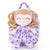 Personalized Gloveleya Curly Girl Dolls Backpack with Grape Costume Doll 9inches