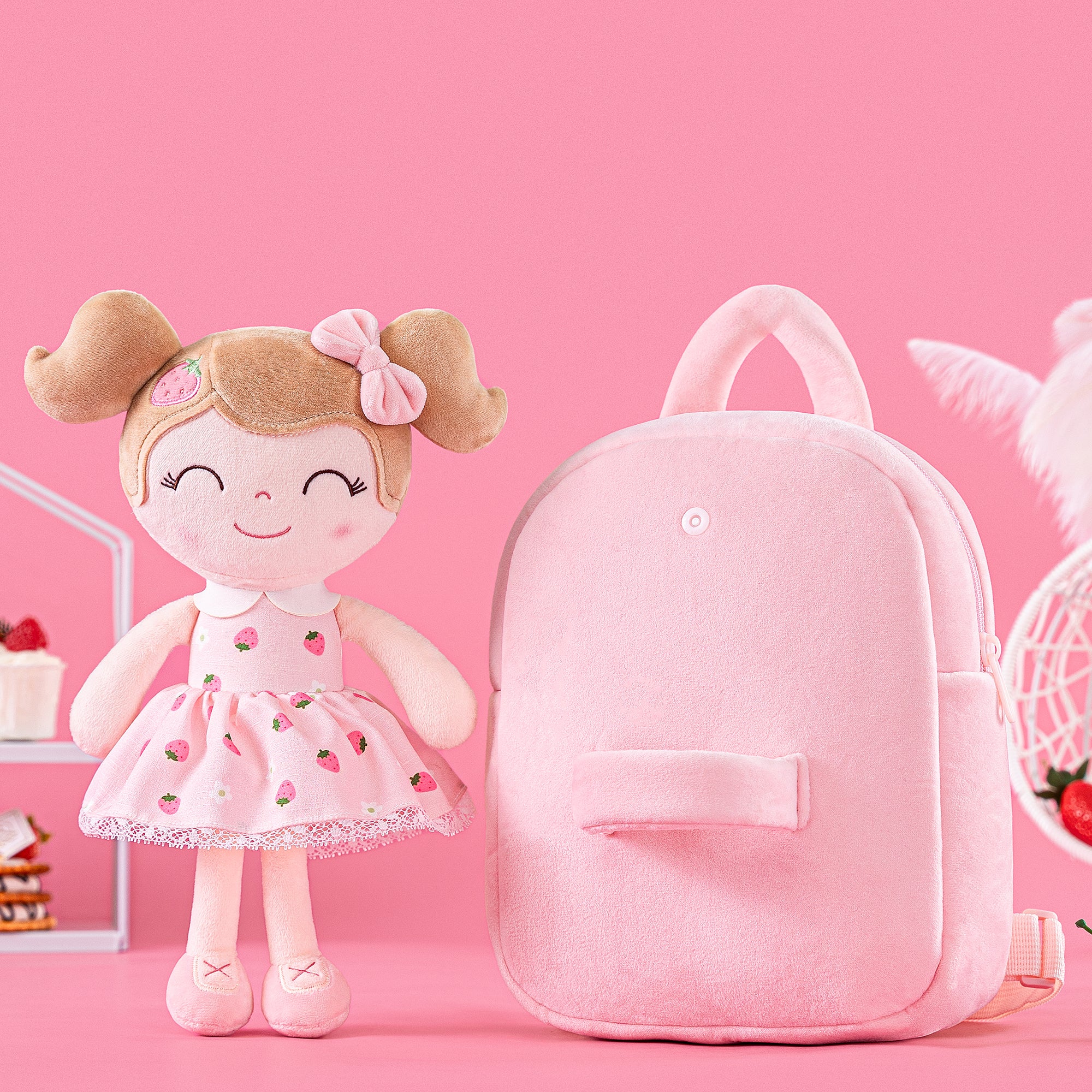 Personalized Strawberry Doll Backpack - Gloveleya Offical