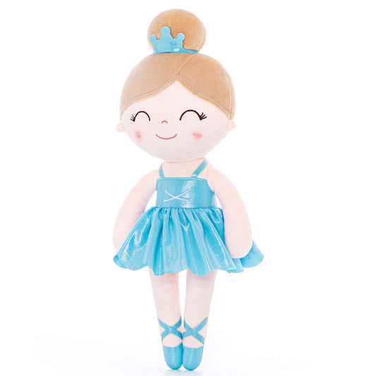 Gloveleya 13-inch Personalized Plush Dolls Iridescent Glitter Ballerina Series Blue - Gloveleya Offical