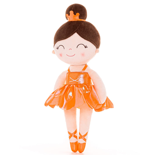 Gloveleya 13-inch Personalized Plush Dolls Iridescent Glitter Ballerina Series Orange - Gloveleya Offical