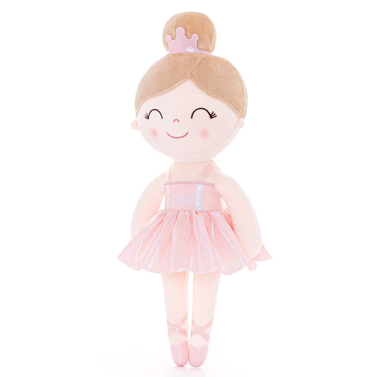 Gloveleya 13-inch Personalized Plush Dolls Iridescent Glitter Ballerina Series Pink - Gloveleya Offical