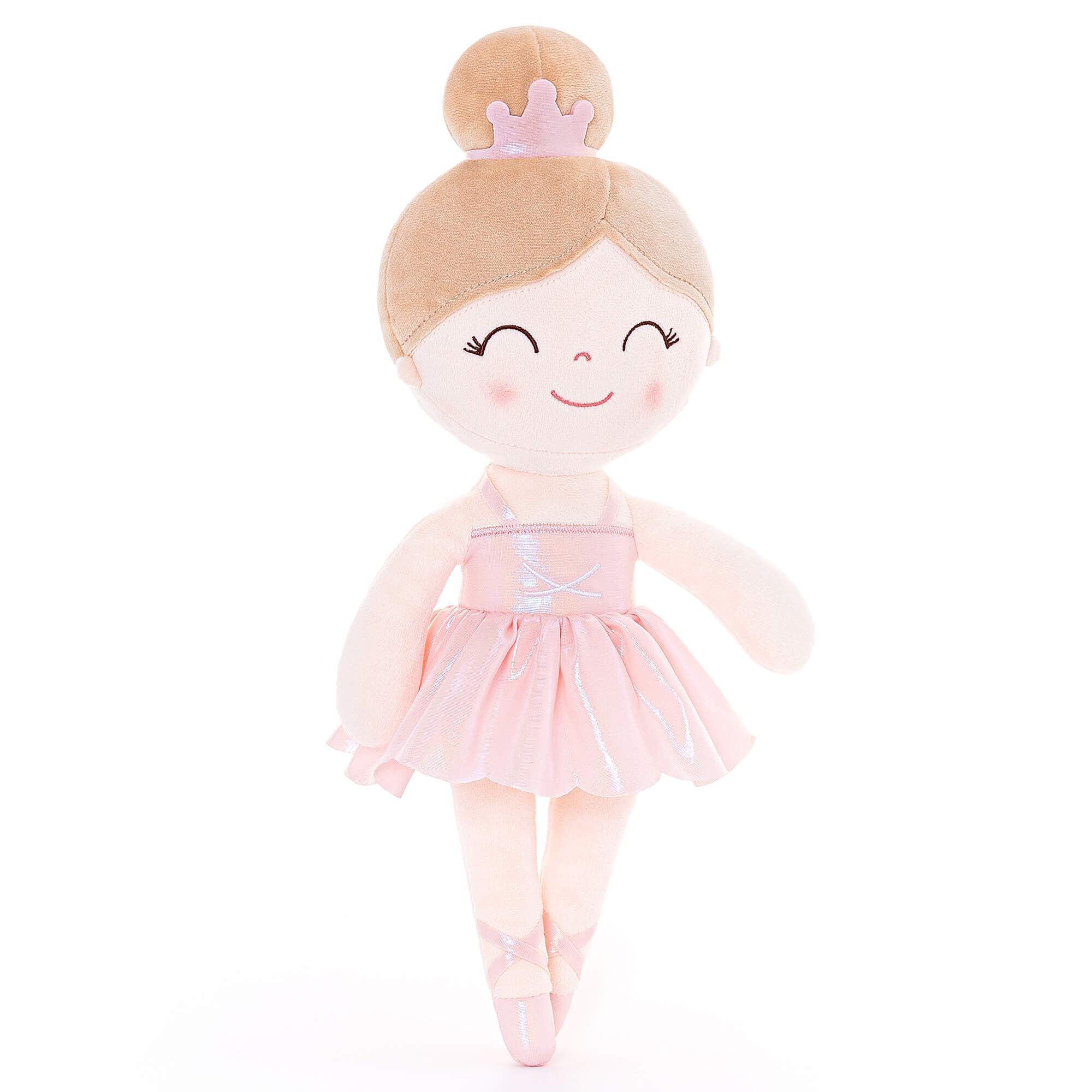 Gloveleya 13-inch Personalized Plush Dolls Iridescent Glitter Ballerina Series Pink - Gloveleya Offical