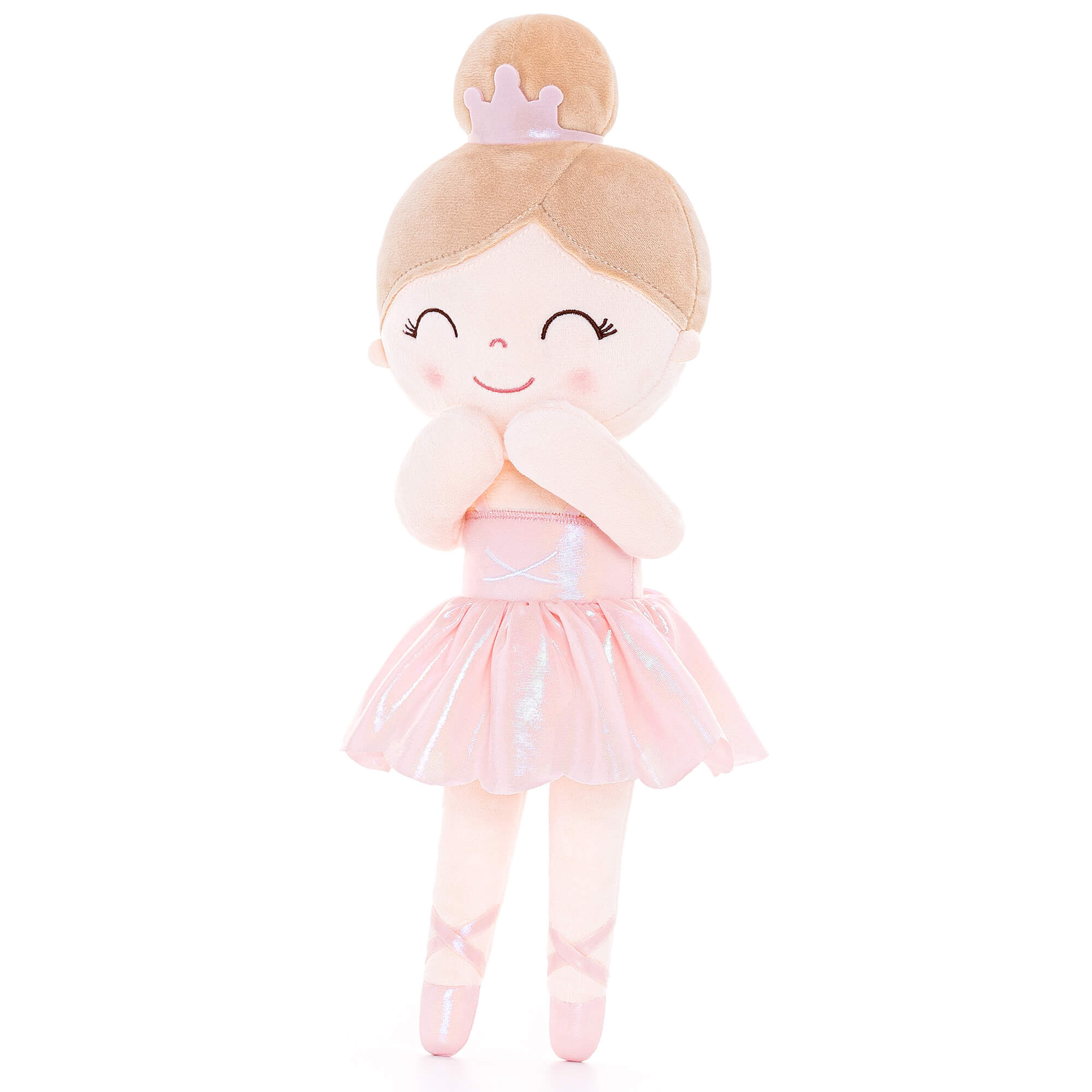 Gloveleya 13-inch Personalized Plush Dolls Iridescent Glitter Ballerina Series Pink - Gloveleya Offical