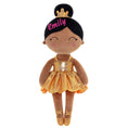 Load image into Gallery viewer, Gloveleya 13-inch Personalized Plush Dolls Iridescent Glitter Ballerina Series Tanned Gold Ballet Dream
