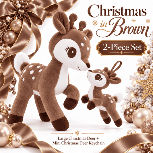 Lazada Christmas Deer Plush & Keychain Gift Set – Choose Your Color - Gloveleya Official