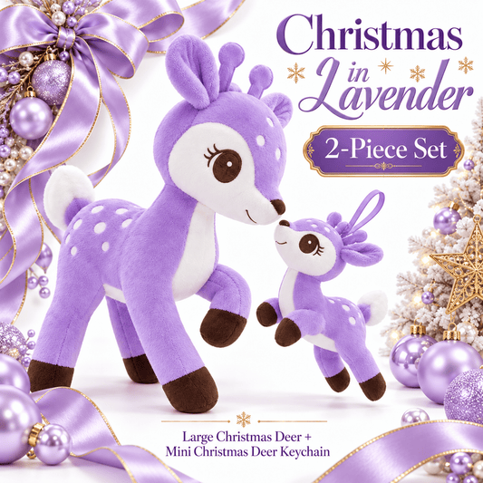 Lazada Christmas Deer Plush & Keychain Gift Set – Choose Your Color - Gloveleya Official