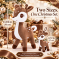 Load image into Gallery viewer, Lazada Dark Brown deer plush and mini keychain two-piece set — size guide
