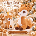 Bild in Galerie-Betrachter laden, Lazada Light Brown deer plush and mini keychain two-piece set — bag charm styling
