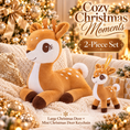 Bild in Galerie-Betrachter laden, Lazada Light Brown deer plush and mini keychain two-piece set — living room scene

