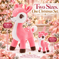 Bild in Galerie-Betrachter laden, Lazada Pink deer plush and mini keychain two-piece set — size guide
