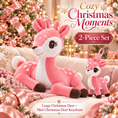 Bild in Galerie-Betrachter laden, Lazada Pink deer plush and mini keychain two-piece set — living room scene
