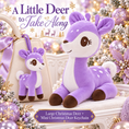 Load image into Gallery viewer, Lazada Purple deer plush and mini keychain two-piece set — bag charm styling
