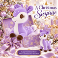 Load image into Gallery viewer, Lazada Purple deer plush and mini keychain two-piece set — gift box scene (props not included)

