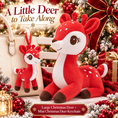 Load image into Gallery viewer, Lazada Red deer plush and mini keychain two-piece set — bag charm styling
