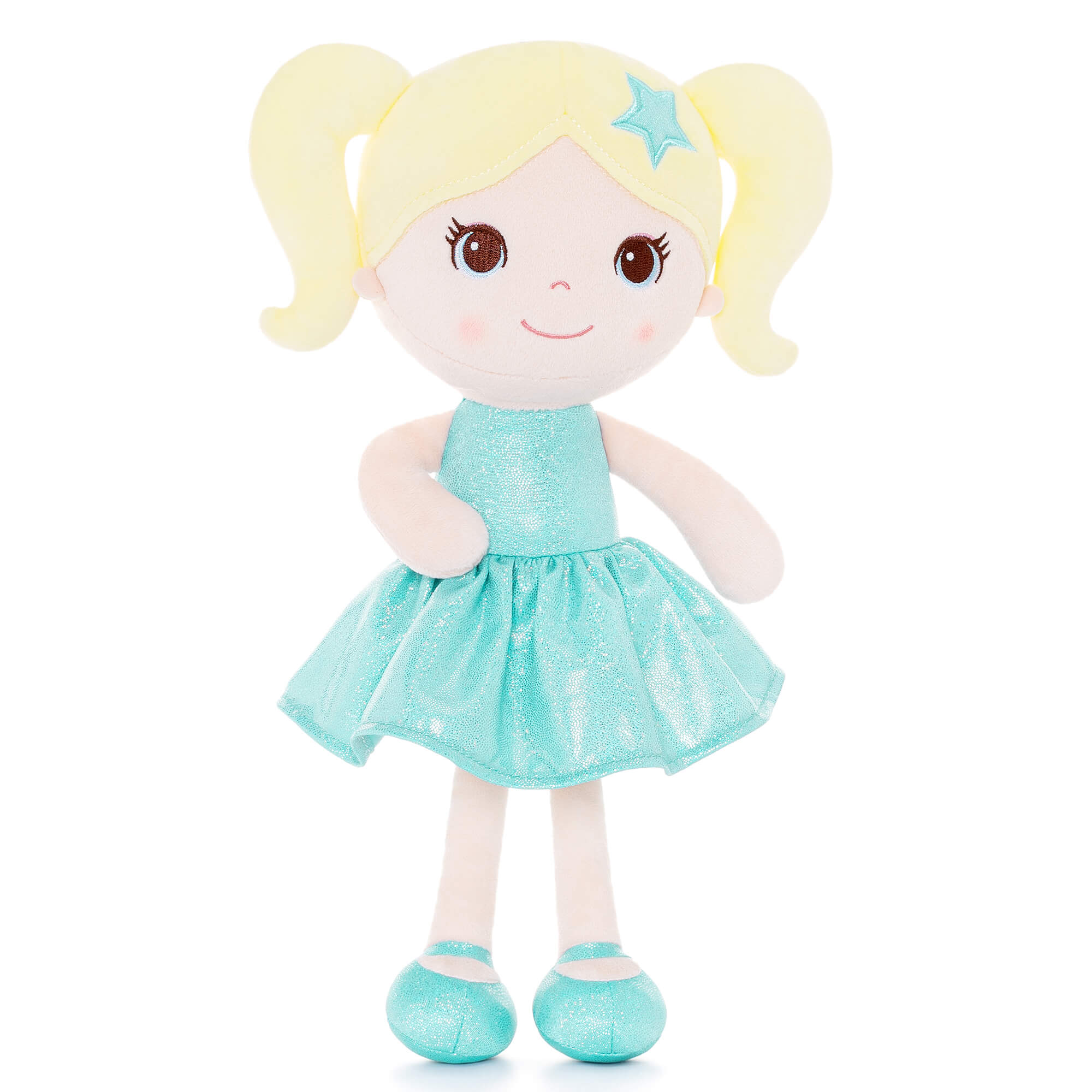 Lazadagifts 12 - inch Personalized Fashion Girls Stars Glitter Girls Aqua - Gloveleya Official