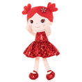 Load image into Gallery viewer, Lazadagifts 12 - inch Personalized Plush Dolls Fashion Girls Mermaid Princess Red - Gloveleya Official
