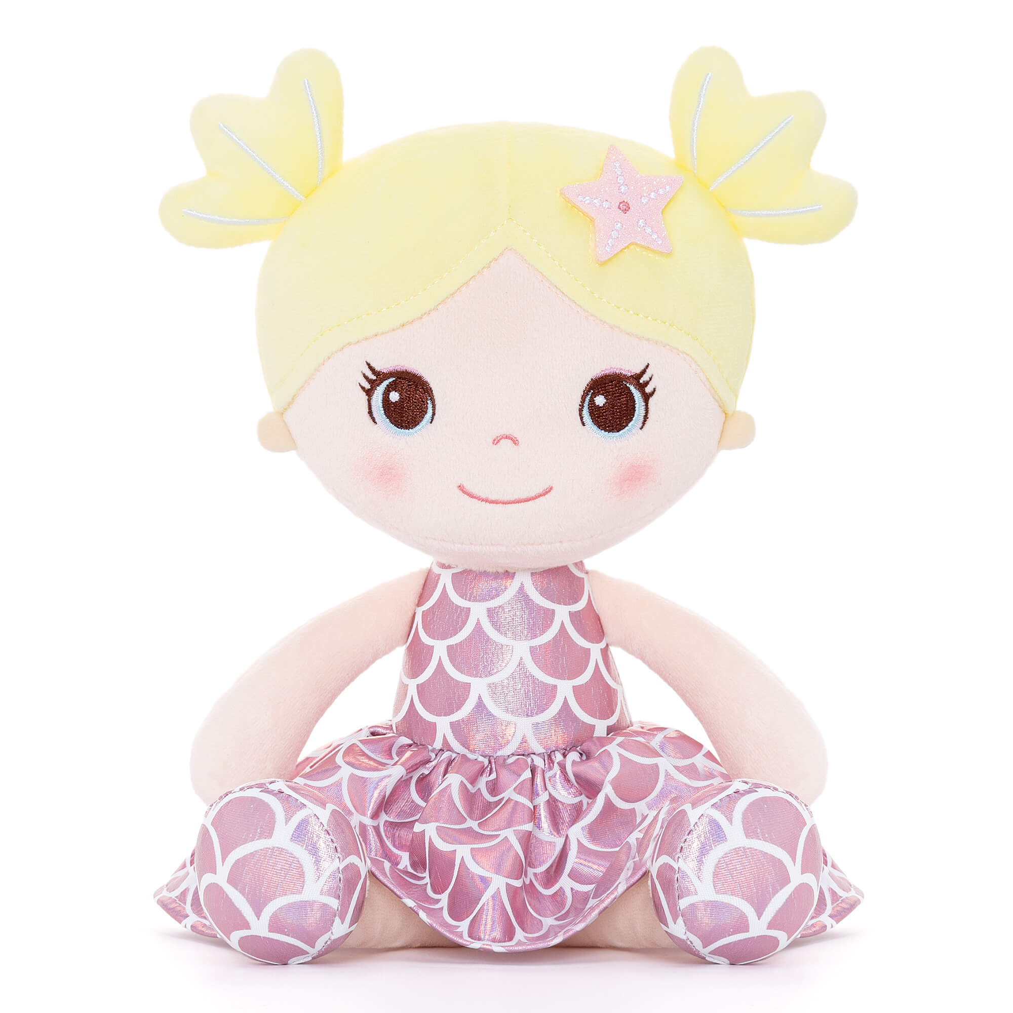 Lazadagifts 12 - inch Personalized Plush Dolls Fashion Girls Mermaid Princess Sharp Pink - Gloveleya Official