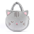 Load image into Gallery viewer, Lazadagifts 6 - inch Fashion Baby Girls Kitty Cat Handbag Plush Girls Purse Gray - Gloveleya Official
