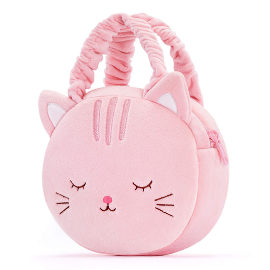 Lazadagifts 6 - inch Fashion Baby Girls Kitty Cat Handbag Plush Girls Purse Pink - Gloveleya Official