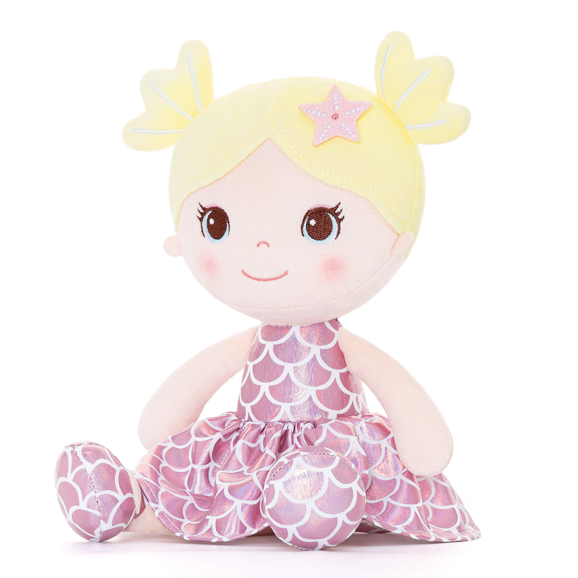 Lazadagifts 12-inch Personalized Plush Dolls Fashion Girls Mermaid Princess Sharp Pink - Gloveleya Offical