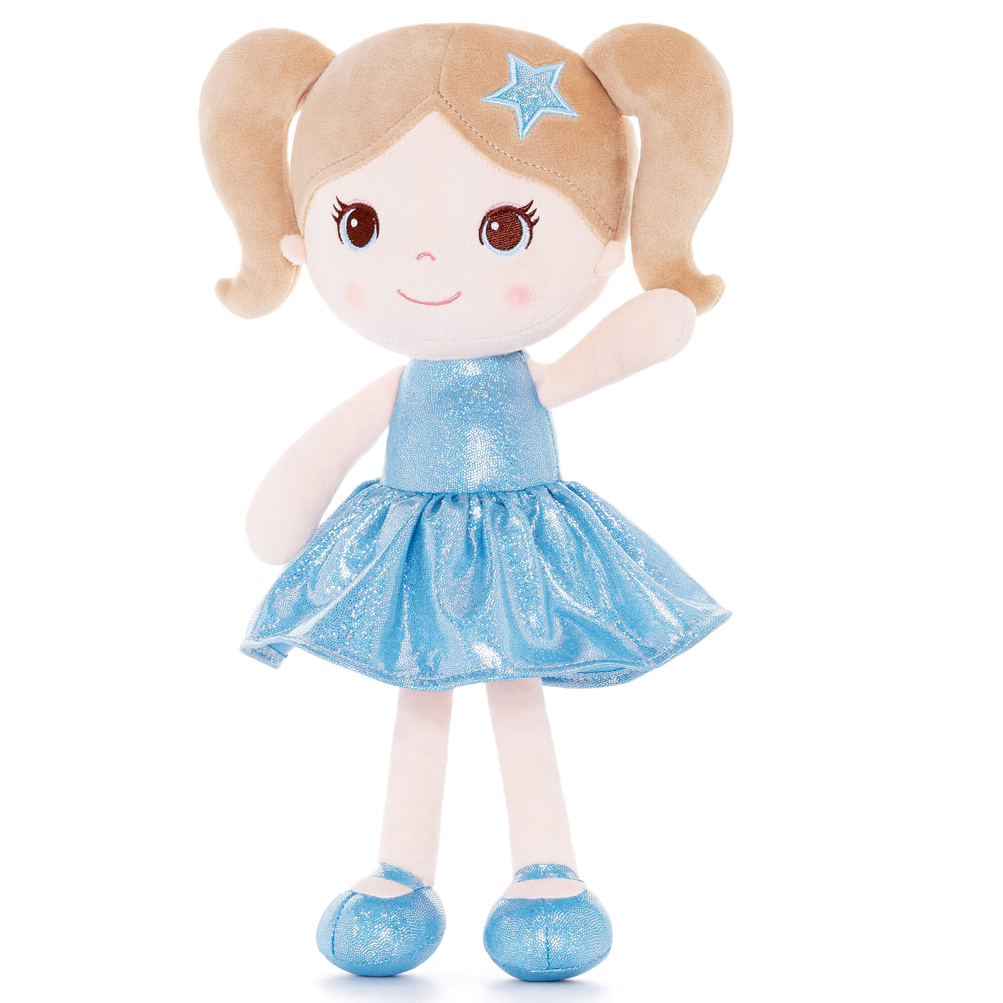 Lazadagifts 12-inch Personalized Fashion Girls Stars Glitter Girls Blue - Gloveleya Offical