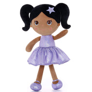 Lazadagifts 12-inch Personalized Fashion Girls Stars Glitter Girls Tanned Purple - Gloveleya Offical