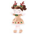 Cargar la imagen en la vista de la galería, (Limited Edition) Gloveleya 16 - inch Personalized Christmas Reindeer Doll Brown - Gloveleya Official
