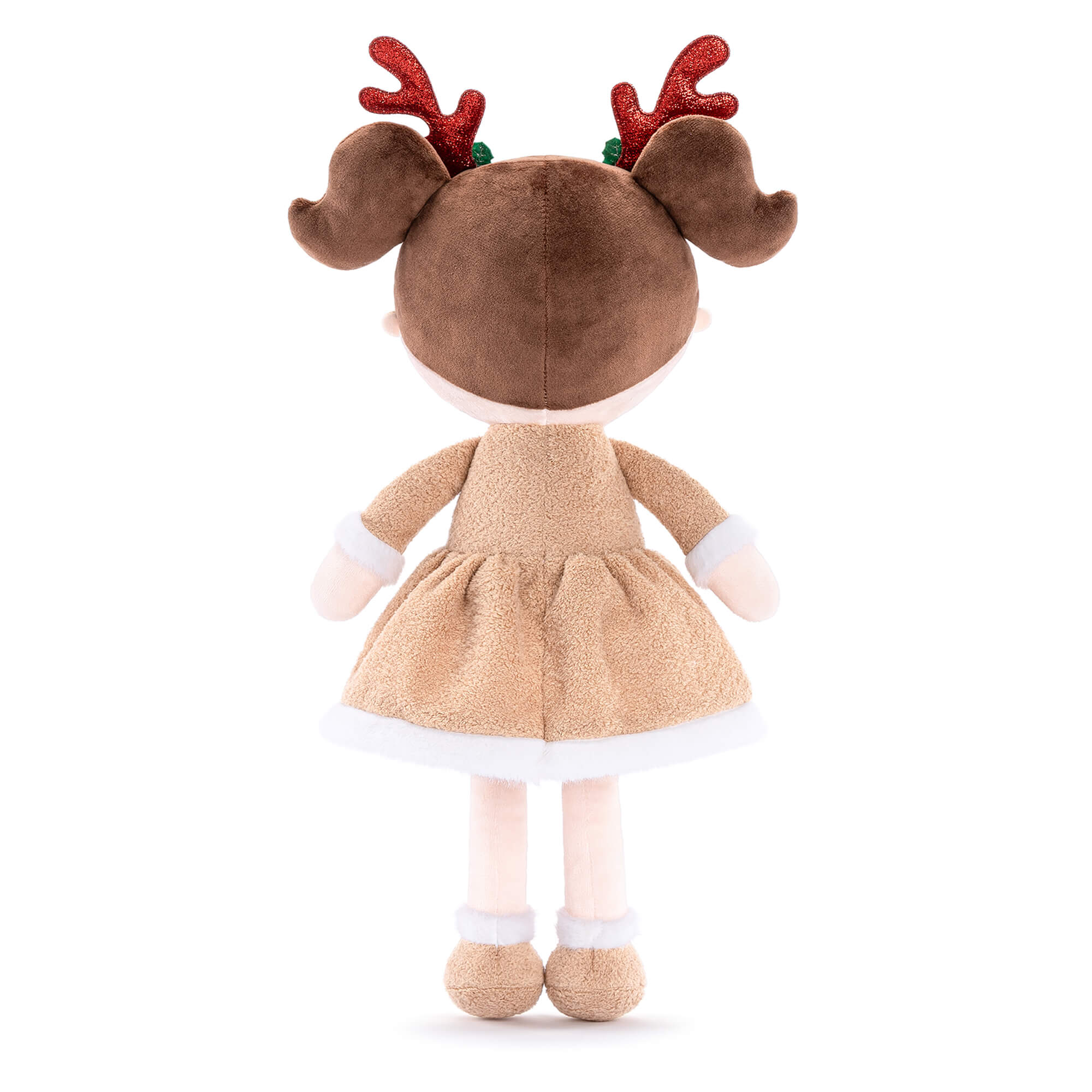 (Limited Edition) Gloveleya 16 - inch Personalized Christmas Reindeer Doll Brown - Gloveleya Official