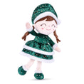 Carica l'immagine nel visualizzatore della galleria, (Limited Edition) Gloveleya 16 - inch Personalized Christmas Santa Girl Doll Green - Gloveleya Official
