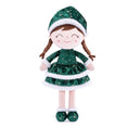 Cargar la imagen en la vista de la galería, (Limited Edition) Gloveleya 16 - inch Personalized Christmas Santa Girl Doll Green - Gloveleya Official
