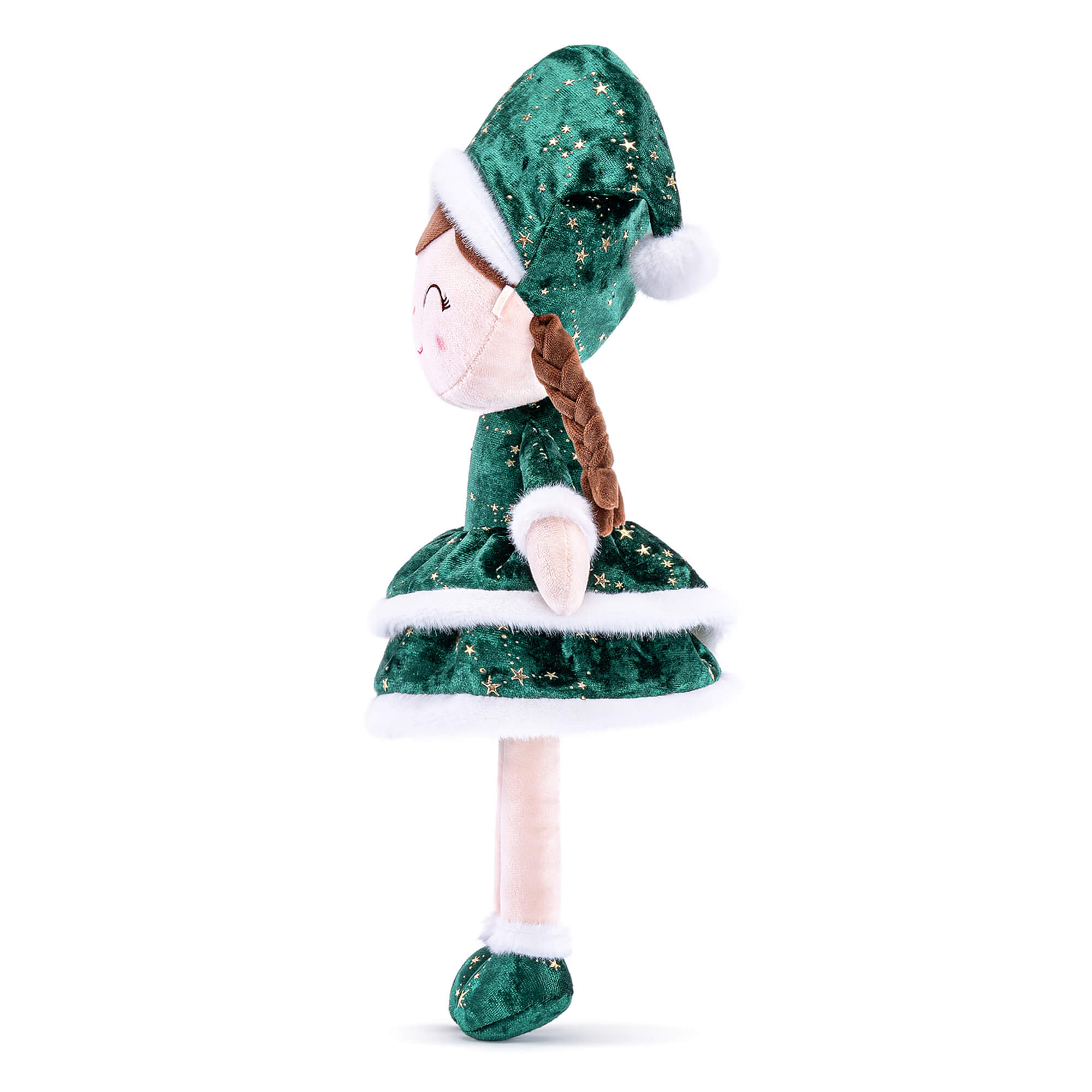 (Limited Edition) Gloveleya 16 - inch Personalized Christmas Santa Girl Doll Green - Gloveleya Official