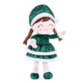 Carica l'immagine nel visualizzatore della galleria, (Limited Edition) Gloveleya 16 - inch Personalized Christmas Santa Girl Doll Green - Gloveleya Official
