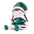 Cargar la imagen en la vista de la galería, (Limited Edition) Gloveleya 16 - inch Personalized Christmas Santa Girl Doll Green - Gloveleya Official
