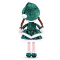 Carica l'immagine nel visualizzatore della galleria, (Limited Edition) Gloveleya 16 - inch Personalized Christmas Santa Girl Doll Green - Gloveleya Official
