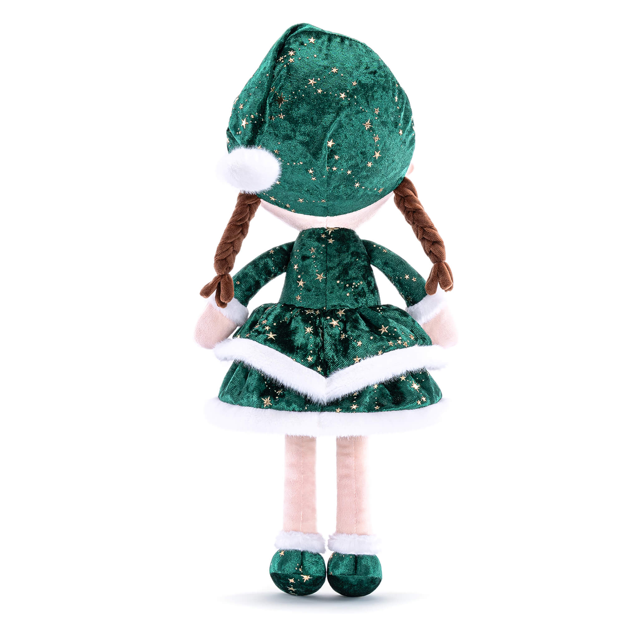 (Limited Edition) Gloveleya 16 - inch Personalized Christmas Santa Girl Doll Green - Gloveleya Official