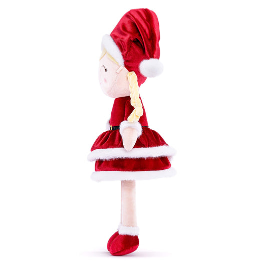 (Limited Edition) Gloveleya 16 - inch Personalized Christmas Santa Girl Doll Red - Gloveleya Official