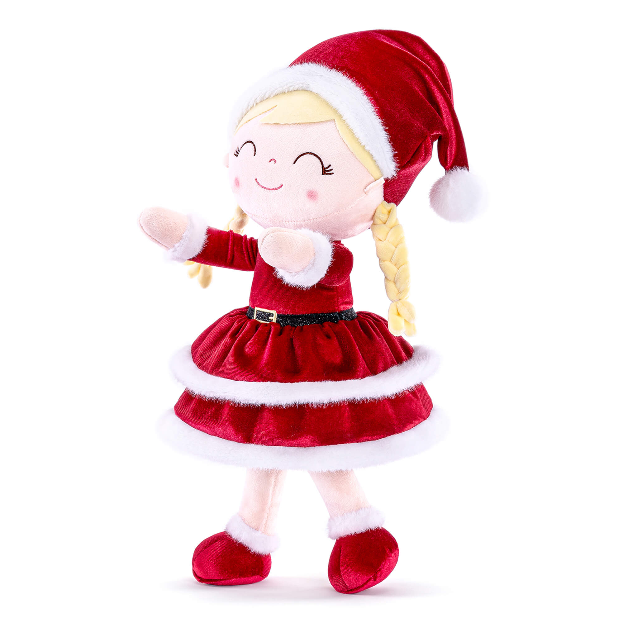 Gloveleya 16-inch Christmas Santa Girl Doll Red