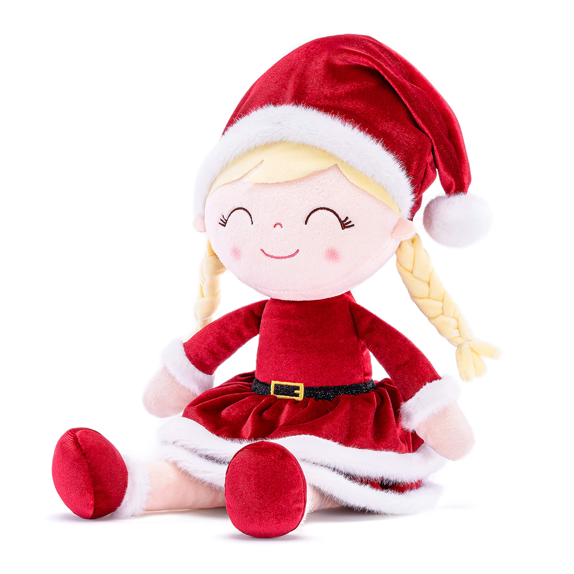 Gloveleya 16-inch Christmas Santa Girl Doll Red